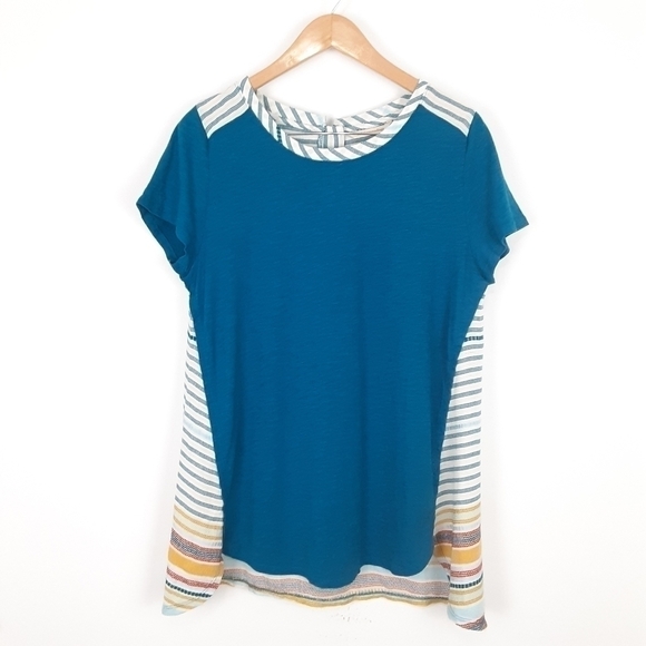Soft Surroundings | Tunic Top in Stripe High Low - Picture 10 of 11